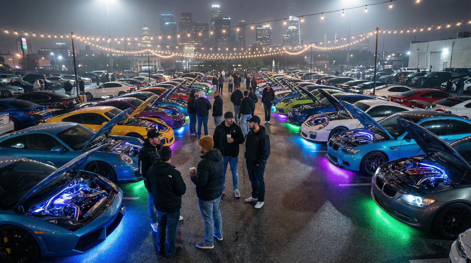 户外露出改装车友聚会视频